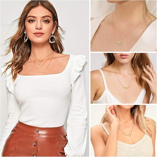 3Pcs Layered Zodiac Pendant Necklace | Aries
